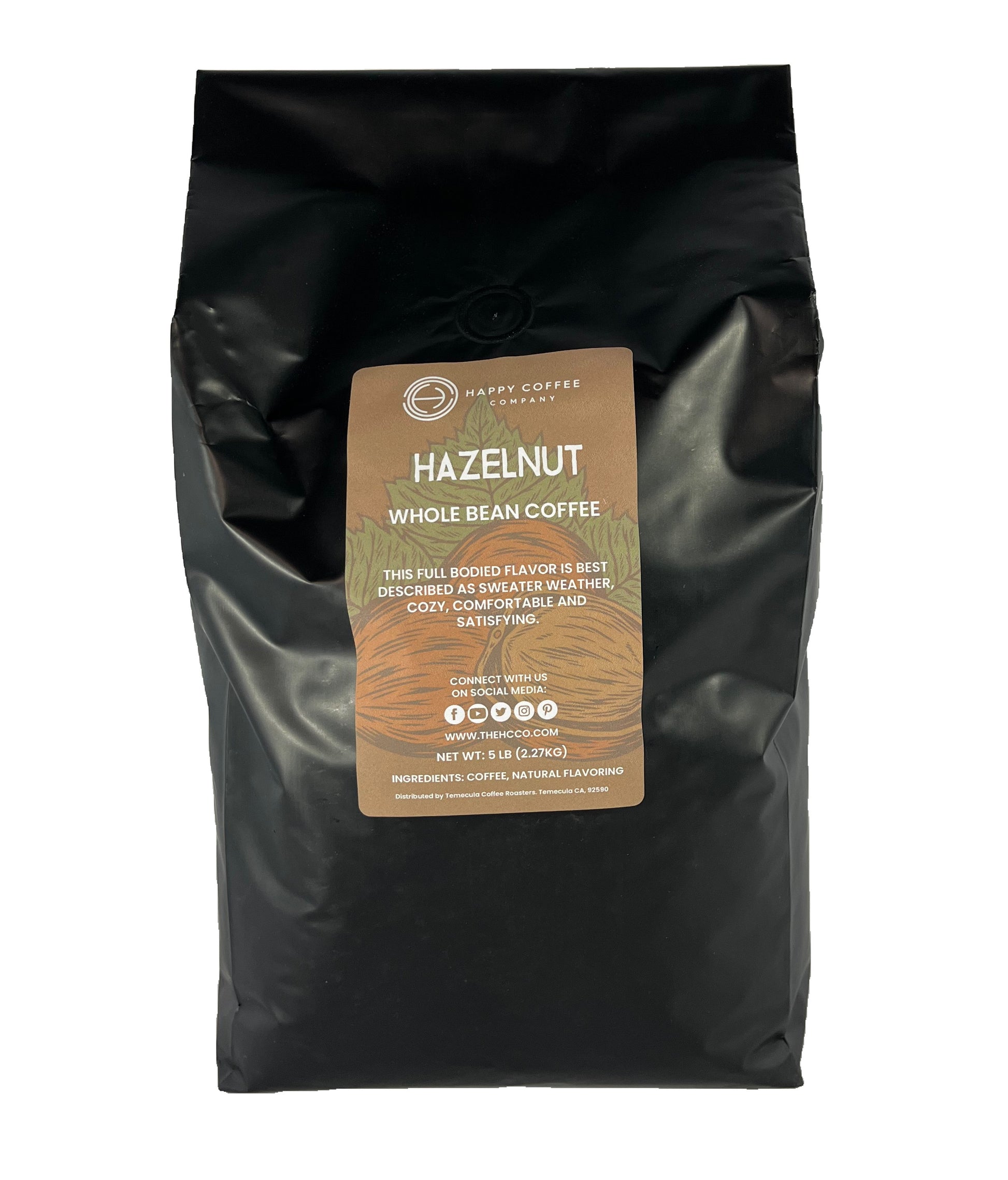 Hazelnut whole bean coffee