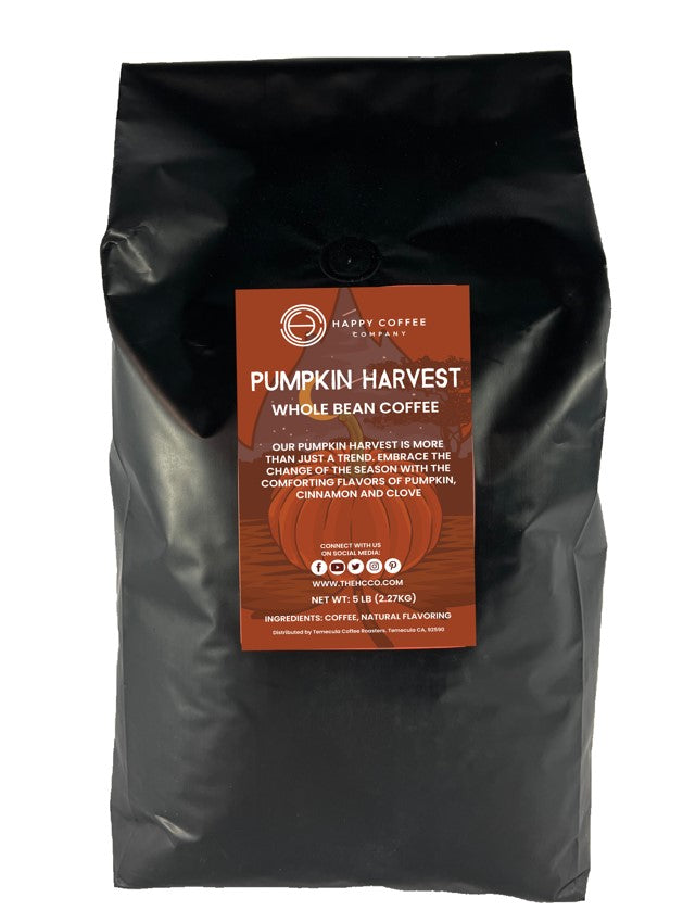 Pumpkin harvest whole bean coffee